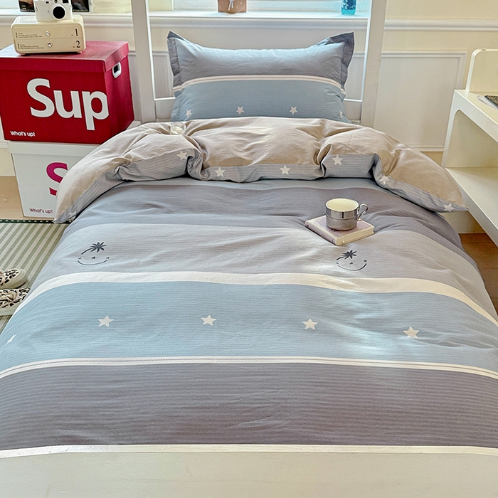 91家纺网 家纺一手货源 找家纺 （总）依庭 2025新款全棉印花学生三件套宿舍三件套全棉三件套纯棉三件套