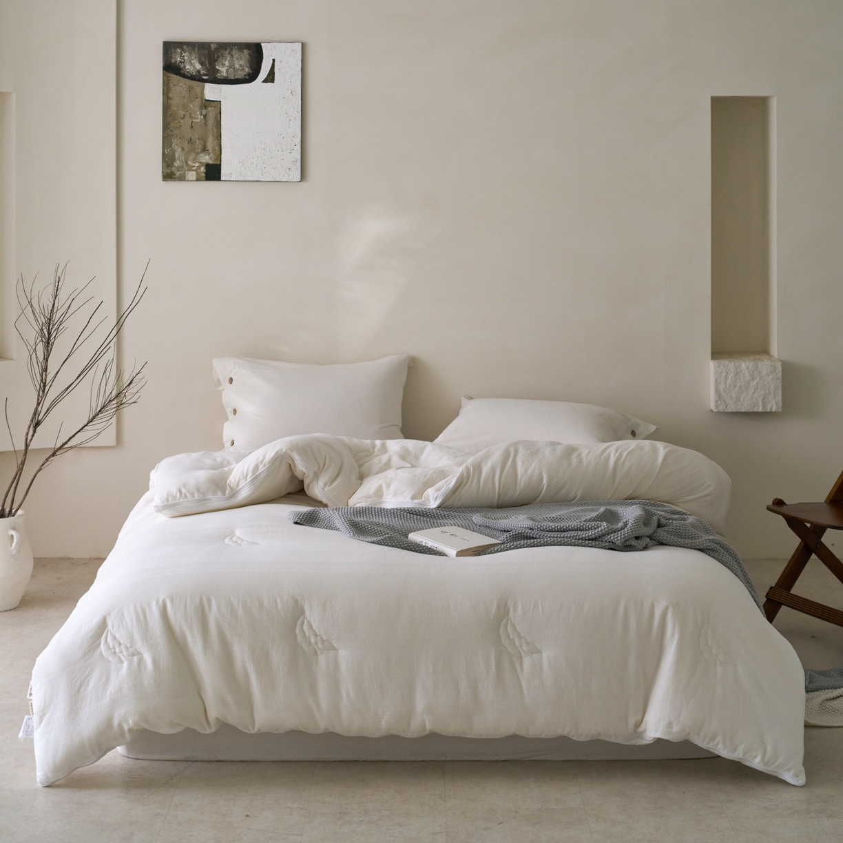 91家纺网 家纺一手货源 找家纺 （总）久典家居 2025新款全棉色织水洗棉大豆被 被子被芯