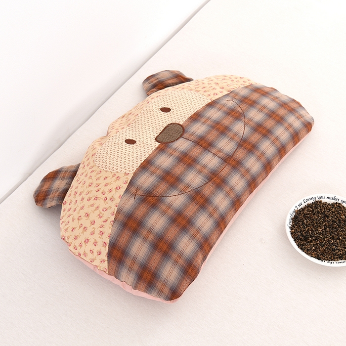 亦帆枕芯 2025新款全荞麦壳全棉枕头大嘴猴枕头枕芯加枕套 大嘴猴-巧克力格子 35x58cm/只 苦荞款