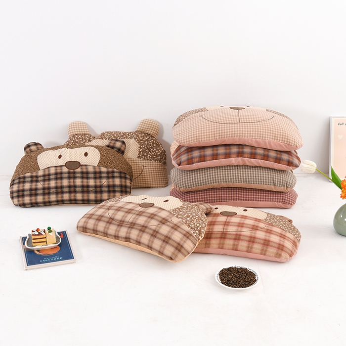 91家纺网 家纺一手货源 找家纺 亦帆枕芯 2025新款全荞麦壳全棉枕头大嘴猴枕头枕芯加枕套 组合图仅供展示 35x58cm/对 苦荞款