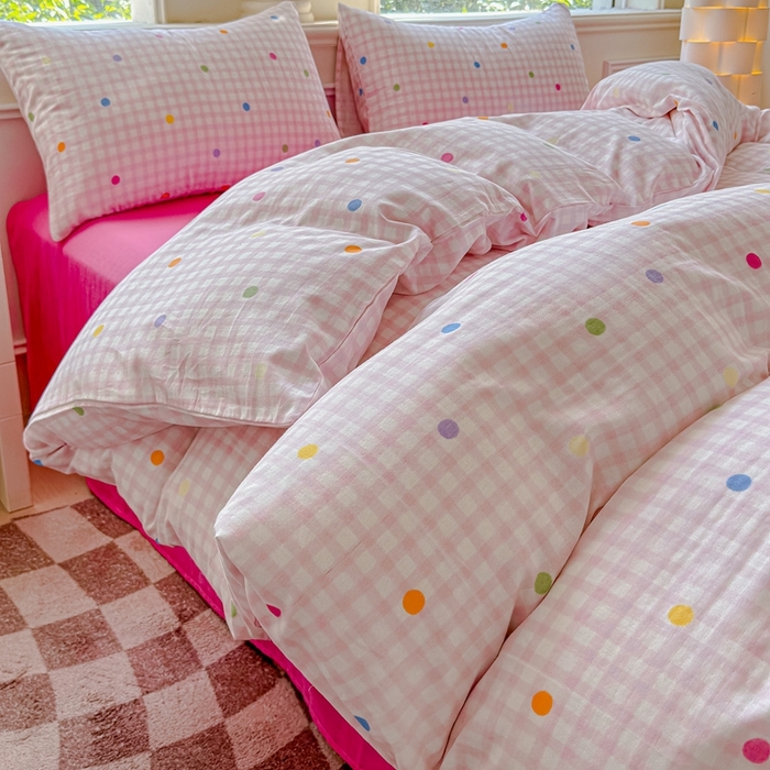 91家纺网 家纺一手货源 找家纺 （总）感遇家纺2025新款全棉双层纱纤柔四件套