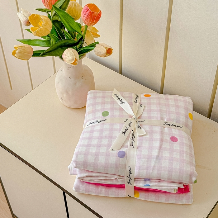 91家纺网 家纺一手货源 找家纺 （总）感遇家纺2025新款全棉双层纱纤柔四件套