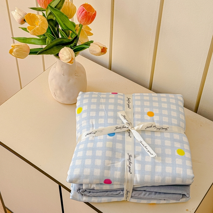 91家纺网 家纺一手货源 找家纺 （总）感遇家纺2025新款全棉双层纱纤柔四件套