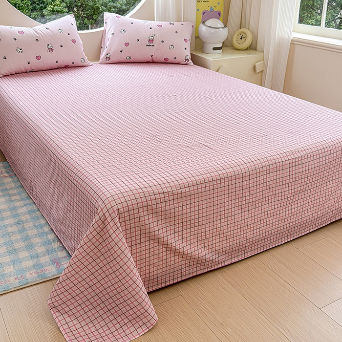 91家纺网 家纺一手货源 找家纺 感遇家纺 2025新款全棉纯棉千柔双层纱四件套 豹纹猫粉