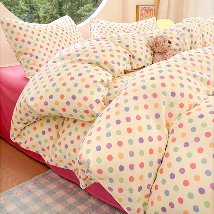 91家纺网 家纺一手货源 找家纺 （总）感遇家纺 2025新款全棉纯棉千柔双层纱四件套