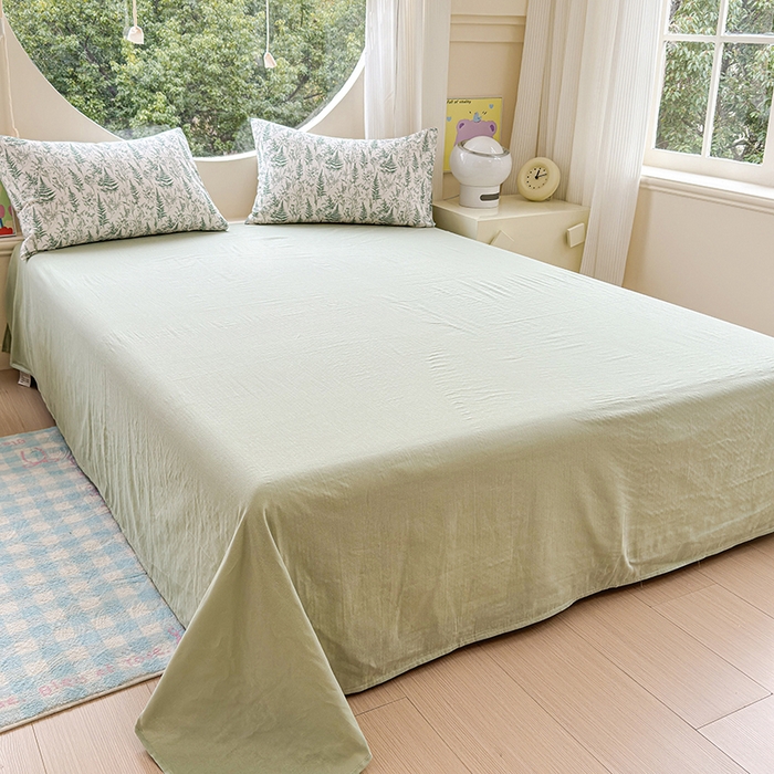 91家纺网 家纺一手货源 找家纺 感遇家纺 2025新款全棉纯棉千柔双层纱四件套 盛夏