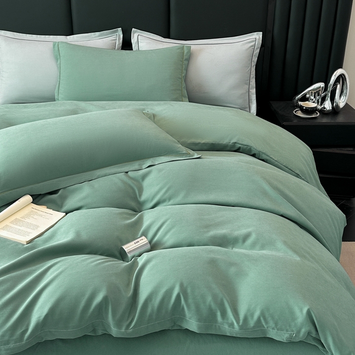 91家纺网 家纺一手货源 找家纺 优梦莱 2025春夏新款100%抗菌防螨四件套 西子兰