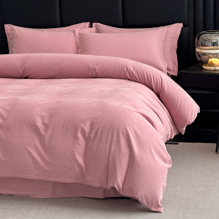 91家纺网 家纺一手货源 找家纺 优梦莱 2025春夏新款100%抗菌防螨四件套 草莓冰粉