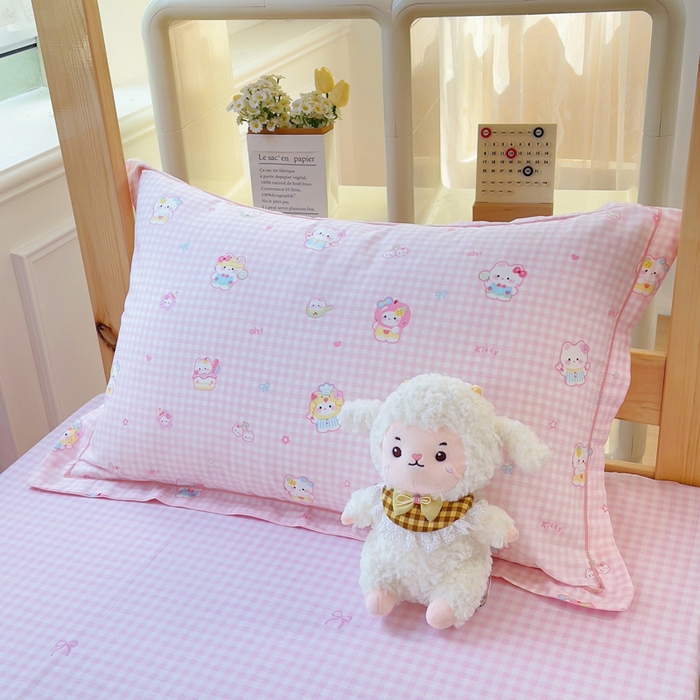 91家纺网 家纺一手货源 找家纺 铭博家纺 新款100%全棉印花学生季宿舍上下铺三件套 恋恋吉米