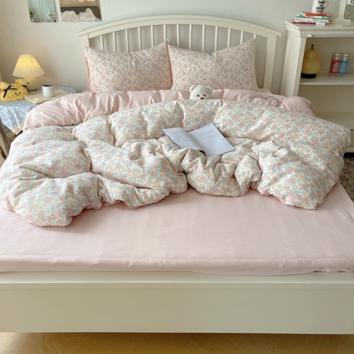 91家纺网 家纺一手货源 找家纺 （总）繁花家居 2025学生季第二波木棉水洗棉四件套三件套跑量款