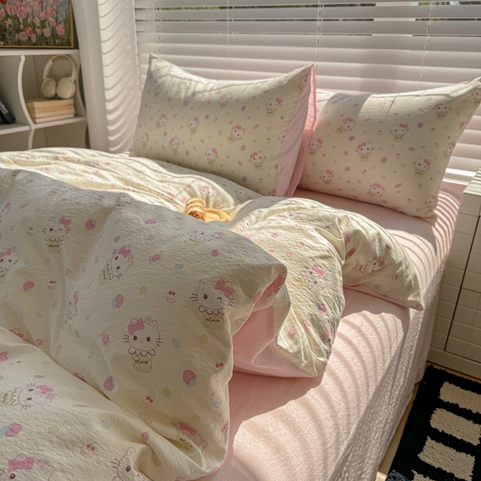 91家纺网 家纺一手货源 找家纺 （总）繁花家居 2025学生季第二波木棉水洗棉四件套三件套跑量款