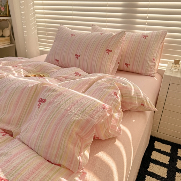 91家纺网 家纺一手货源 找家纺 （总）繁花家居 2025学生季第二波木棉水洗棉四件套三件套跑量款