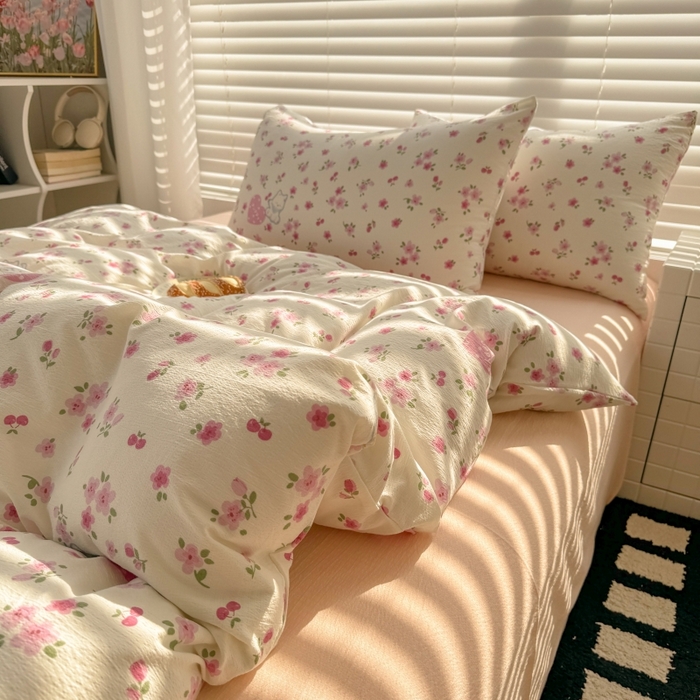 91家纺网 家纺一手货源 找家纺 （总）繁花家居 2025学生季第二波木棉水洗棉四件套三件套跑量款