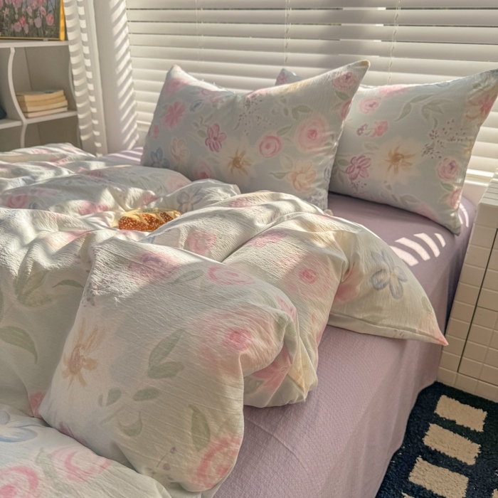 91家纺网 家纺一手货源 找家纺 （总）繁花家居 2025学生季第二波木棉水洗棉四件套三件套跑量款