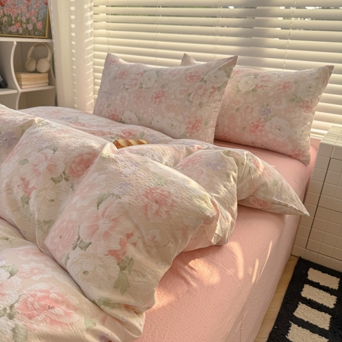 91家纺网 家纺一手货源 找家纺 （总）繁花家居 2025学生季第二波木棉水洗棉四件套三件套跑量款