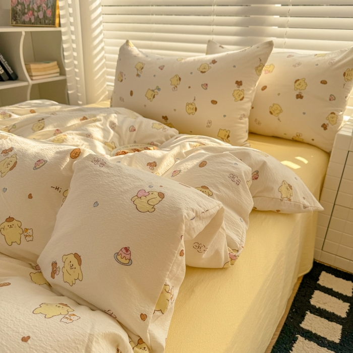 91家纺网 家纺一手货源 找家纺 （总）繁花家居 2025学生季第二波木棉水洗棉四件套三件套跑量款