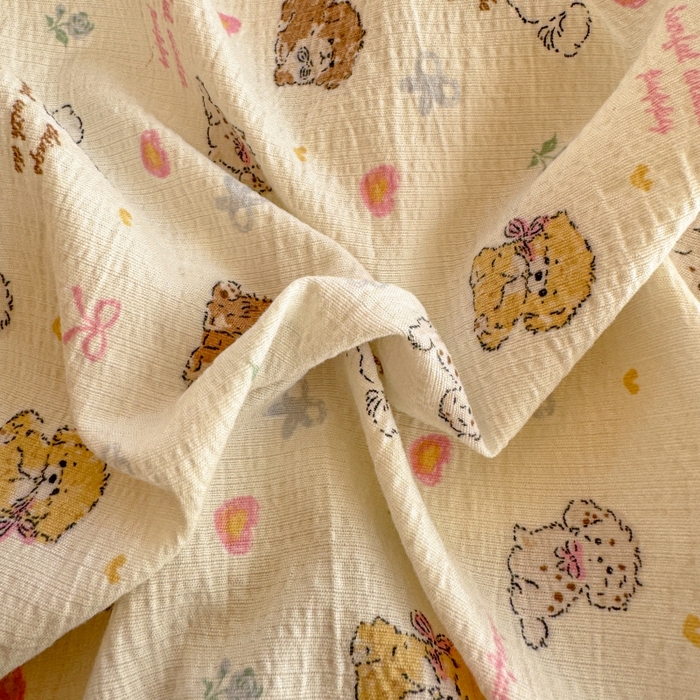 91家纺网 家纺一手货源 找家纺 繁花家居 2025学生季第二波木棉水洗棉四件套三件套跑量款 狗狗家族