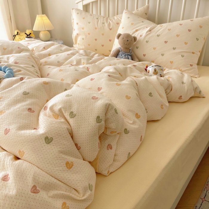 繁花家居 2025学生季第二波木棉水洗棉四件套三件套跑量款 告白