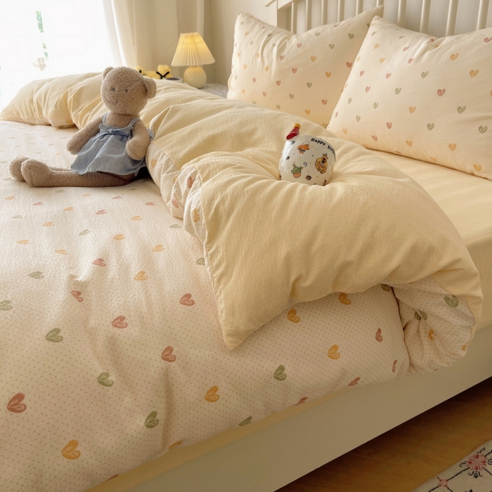 91家纺网 家纺一手货源 找家纺 繁花家居 2025学生季第二波木棉水洗棉四件套三件套跑量款 告白