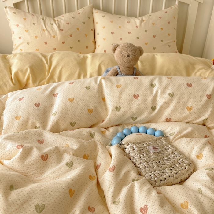 91家纺网 家纺一手货源 找家纺 繁花家居 2025学生季第二波木棉水洗棉四件套三件套跑量款 告白