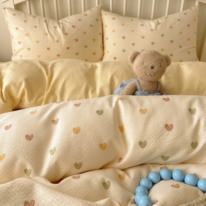 91家纺网 家纺一手货源 找家纺 繁花家居 2025学生季第二波木棉水洗棉四件套三件套跑量款 告白