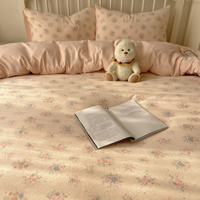 91家纺网 家纺一手货源 找家纺 繁花家居 2025学生季第二波木棉水洗棉四件套三件套跑量款 海棠秘境