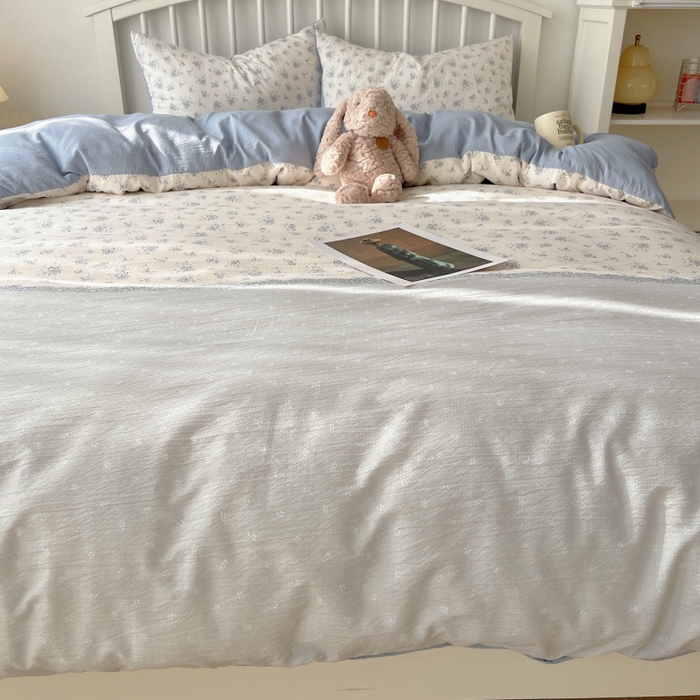 91家纺网 家纺一手货源 找家纺 繁花家居 2025学生季第二波木棉水洗棉四件套三件套跑量款 花屿庄园