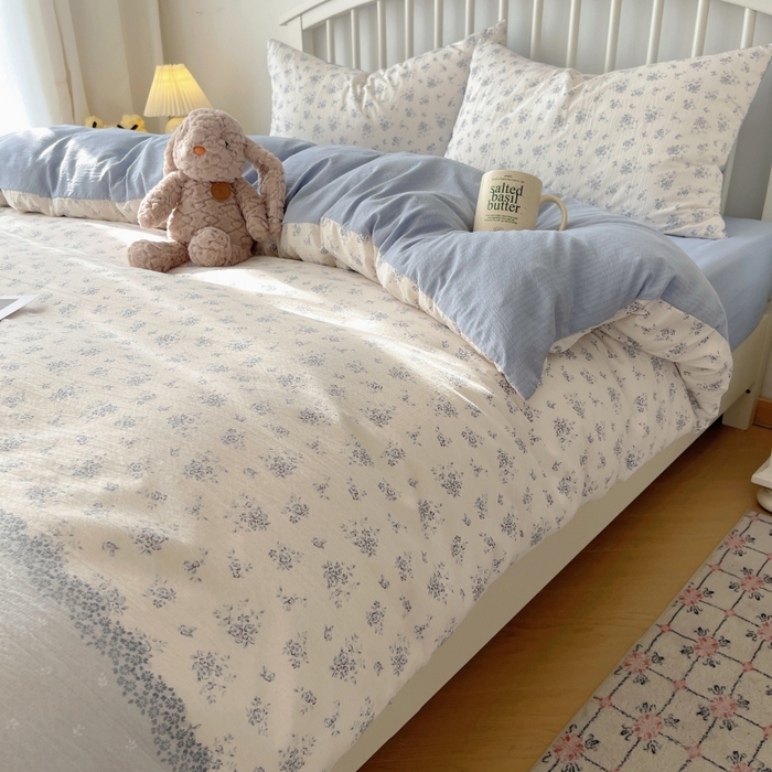 91家纺网 家纺一手货源 找家纺 繁花家居 2025学生季第二波木棉水洗棉四件套三件套跑量款 花屿庄园