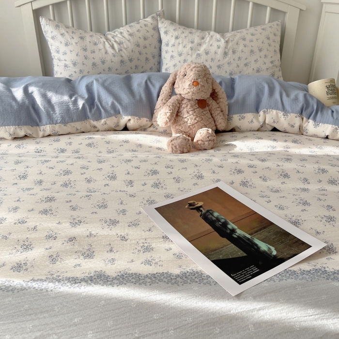 91家纺网 家纺一手货源 找家纺 繁花家居 2025学生季第二波木棉水洗棉四件套三件套跑量款 花屿庄园