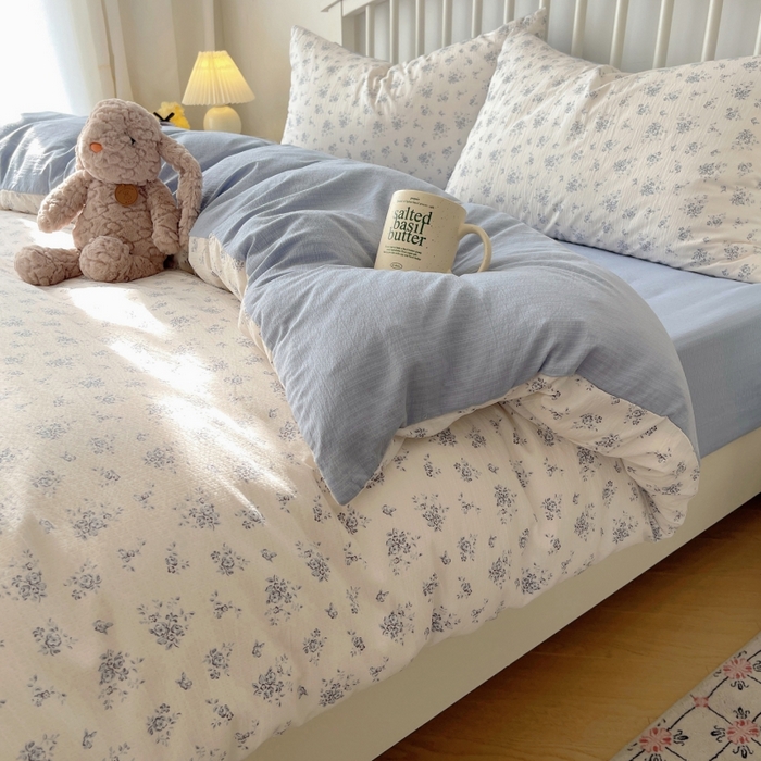 91家纺网 家纺一手货源 找家纺 繁花家居 2025学生季第二波木棉水洗棉四件套三件套跑量款 花屿庄园