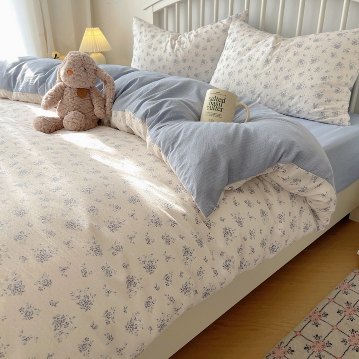 91家纺网 家纺一手货源 找家纺 繁花家居 2025学生季第二波木棉水洗棉四件套三件套跑量款 花屿庄园