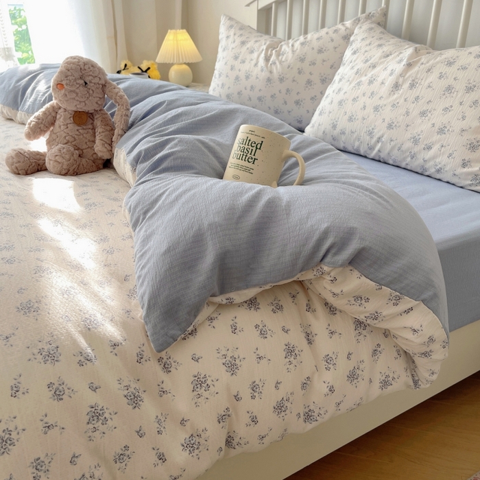 91家纺网 家纺一手货源 找家纺 繁花家居 2025学生季第二波木棉水洗棉四件套三件套跑量款 花屿庄园