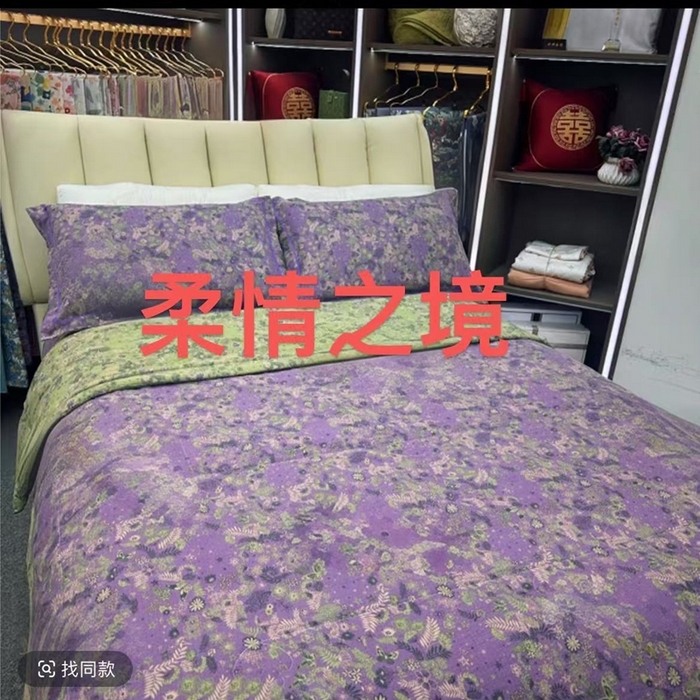 91家纺网 家纺一手货源 找家纺 （总）禧多家纺2025新款双层纱夏被四件套