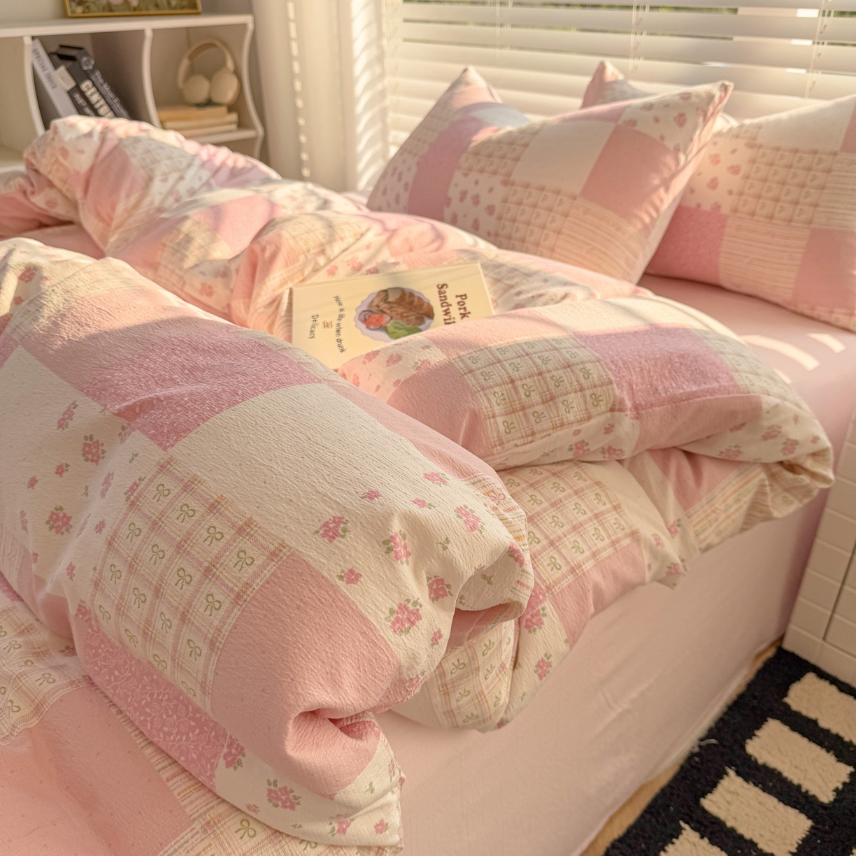 91家纺网 家纺一手货源 找家纺 繁花家居 2025学生季第二波木棉水洗棉四件套三件套跑量款 怦然心动