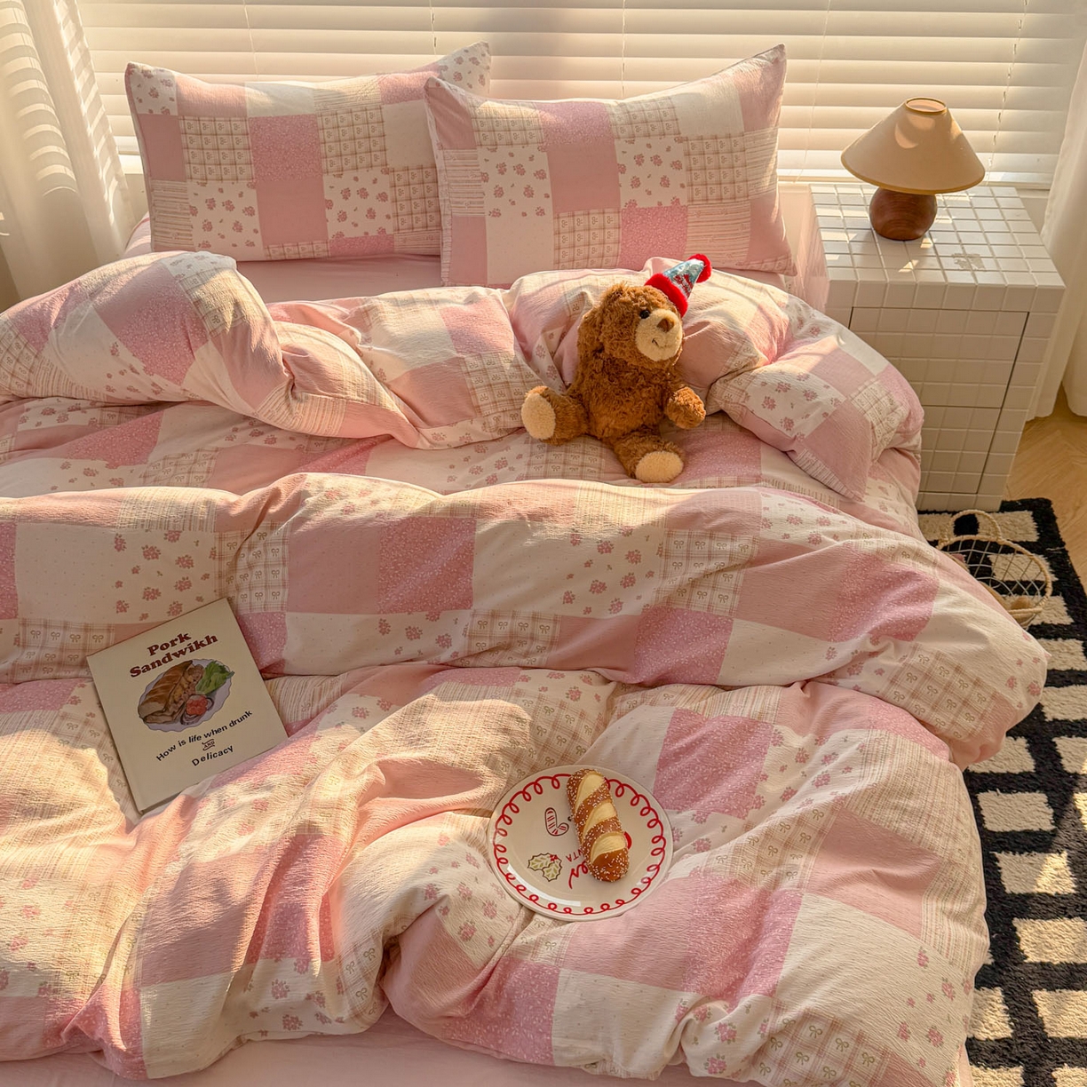 91家纺网 家纺一手货源 找家纺 繁花家居 2025学生季第二波木棉水洗棉四件套三件套跑量款 怦然心动