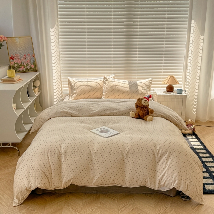 91家纺网 家纺一手货源 找家纺 繁花家居 2025学生季第二波木棉水洗棉四件套三件套跑量款 情书