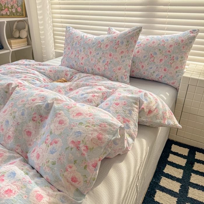 繁花家居 2025学生季第二波木棉水洗棉四件套三件套跑量款 盛夏光荫