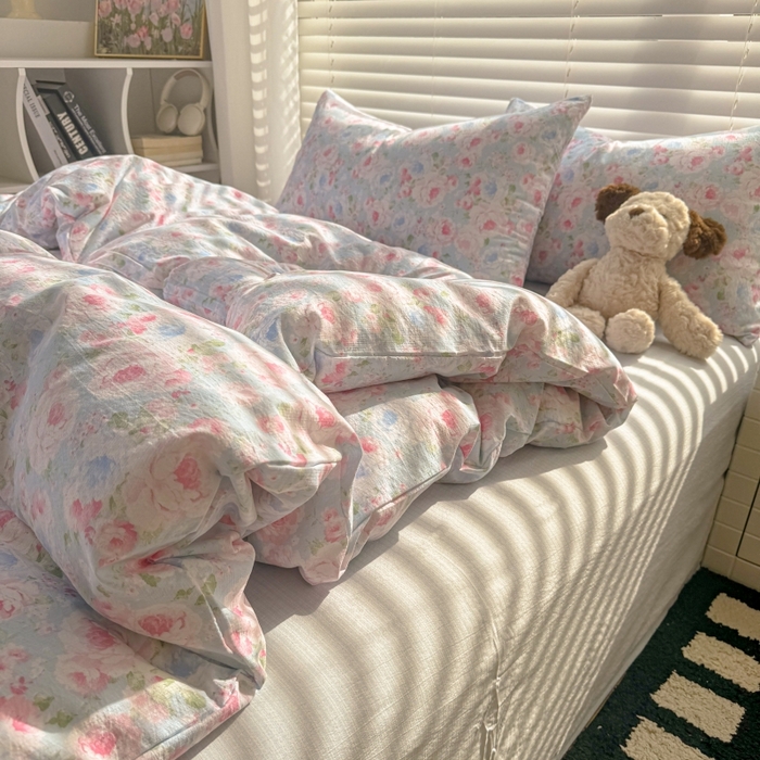 91家纺网 家纺一手货源 找家纺 繁花家居 2025学生季第二波木棉水洗棉四件套三件套跑量款 盛夏光荫