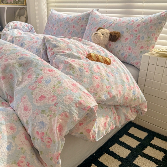 91家纺网 家纺一手货源 找家纺 繁花家居 2025学生季第二波木棉水洗棉四件套三件套跑量款 盛夏光荫