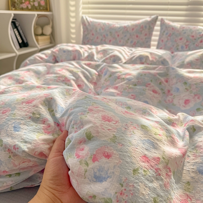 91家纺网 家纺一手货源 找家纺 繁花家居 2025学生季第二波木棉水洗棉四件套三件套跑量款 盛夏光荫