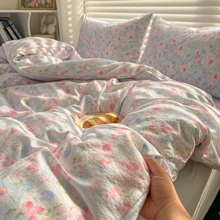 91家纺网 家纺一手货源 找家纺 繁花家居 2025学生季第二波木棉水洗棉四件套三件套跑量款 盛夏光荫