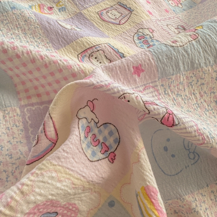 91家纺网 家纺一手货源 找家纺 繁花家居 2025学生季第二波木棉水洗棉四件套三件套跑量款 小猫集结号