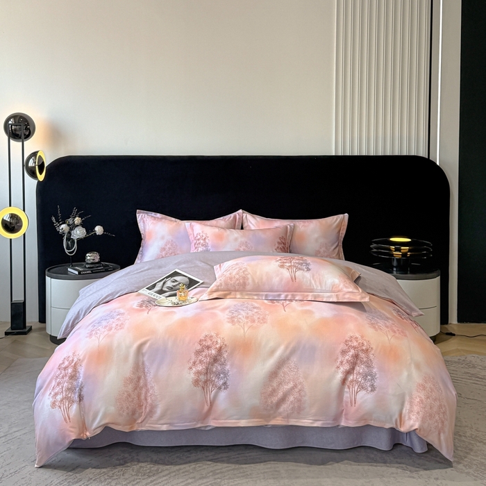 91家纺网 家纺一手货源 找家纺 （总）喜四方 2025新款加厚天丝棉磨毛数码印花四件套