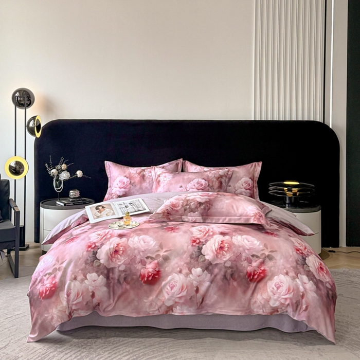 91家纺网 家纺一手货源 找家纺 （总）喜四方 2025新款加厚天丝棉磨毛数码印花四件套