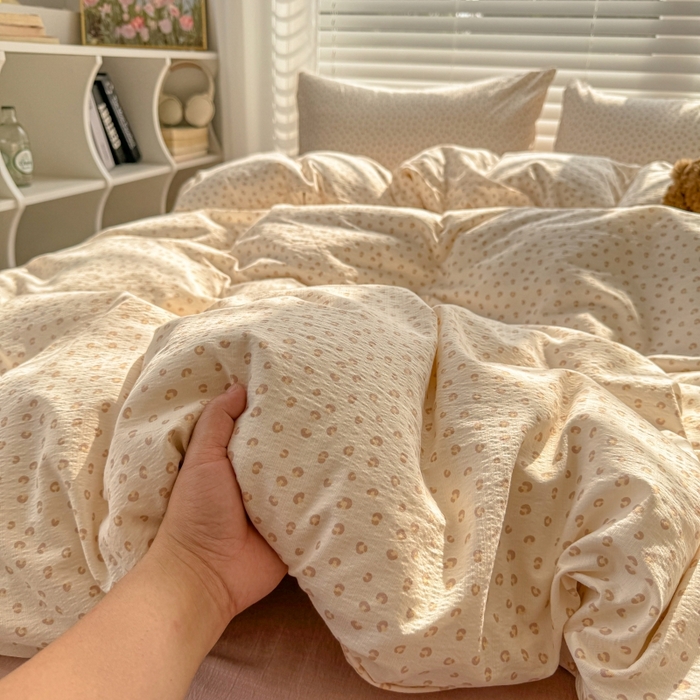 91家纺网 家纺一手货源 找家纺 繁花家居 2025学生季第二波木棉水洗棉四件套三件套跑量款 尤加利