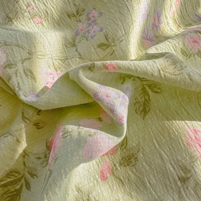 91家纺网 家纺一手货源 找家纺 繁花家居 2025学生季第二波木棉水洗棉四件套三件套跑量款 雨棠灼春