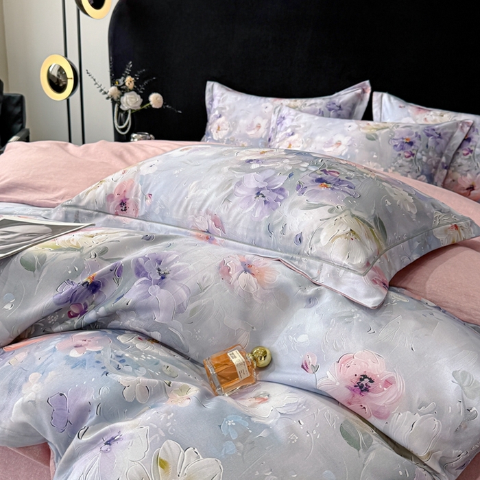 91家纺网 家纺一手货源 找家纺 （总）喜四方 2025新款加厚天丝棉磨毛数码印花四件套