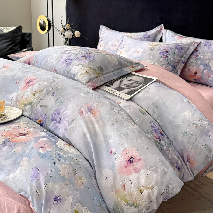 91家纺网 家纺一手货源 找家纺 （总）喜四方 2025新款加厚天丝棉磨毛数码印花四件套