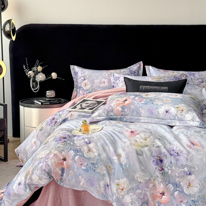 91家纺网 家纺一手货源 找家纺 （总）喜四方 2025新款加厚天丝棉磨毛数码印花四件套