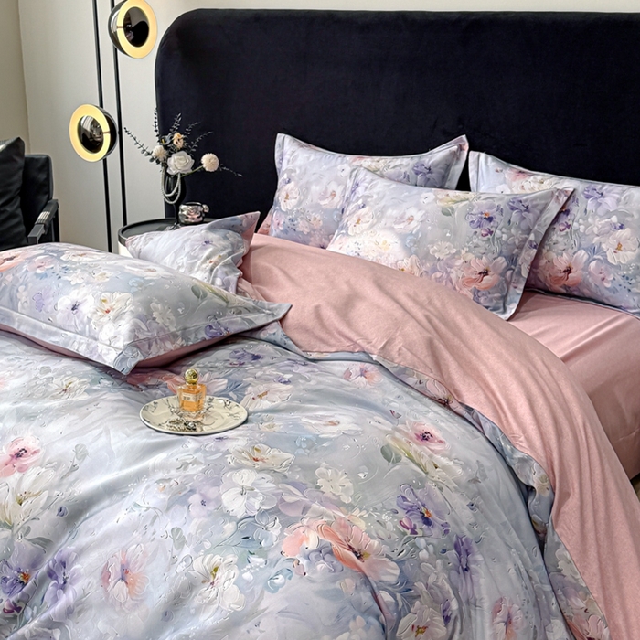 91家纺网 家纺一手货源 找家纺 （总）喜四方 2025新款加厚天丝棉磨毛数码印花四件套